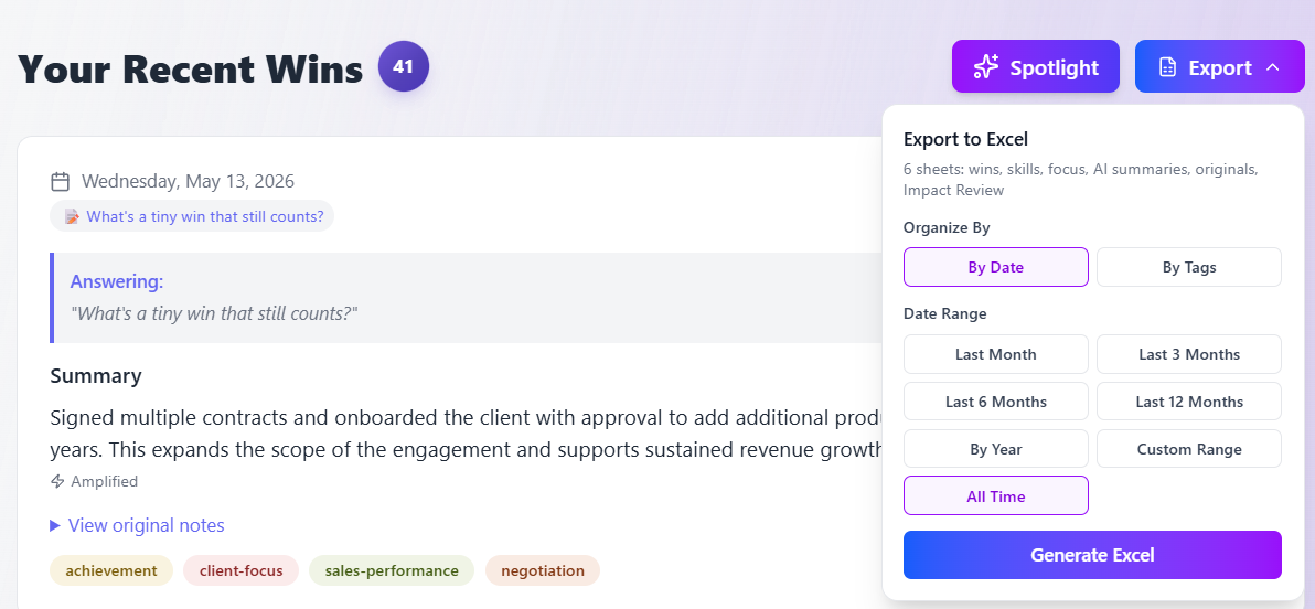 Export anywhere